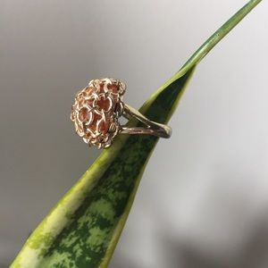 Yellow & gold cocktail ring - size 8